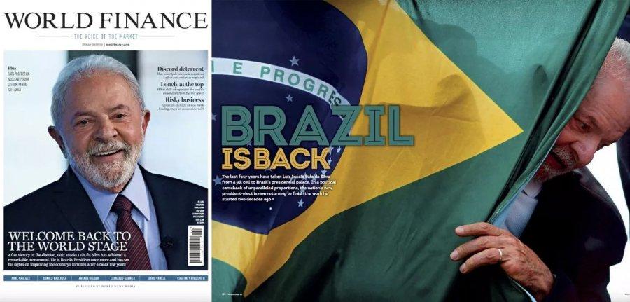 "Bem-vindo de volta ao palco mundial": revista World Finance estampa Lula na cap
